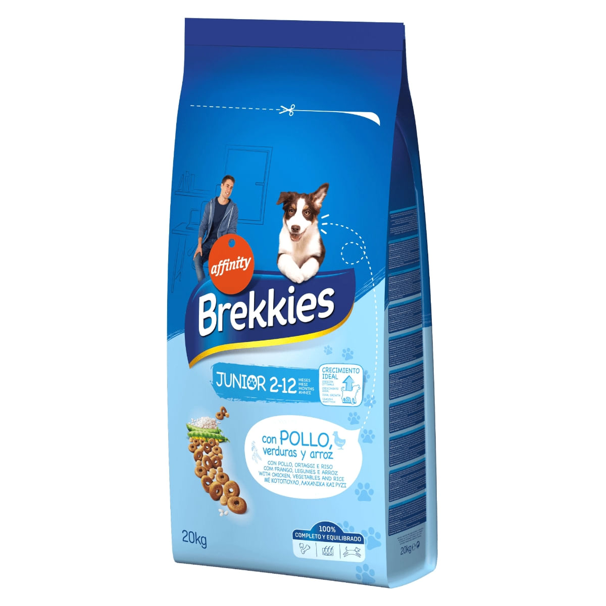 BREKKIES Excel Junior Original, Pui, hrană uscată câini junior, 20kg - 1 | YEO