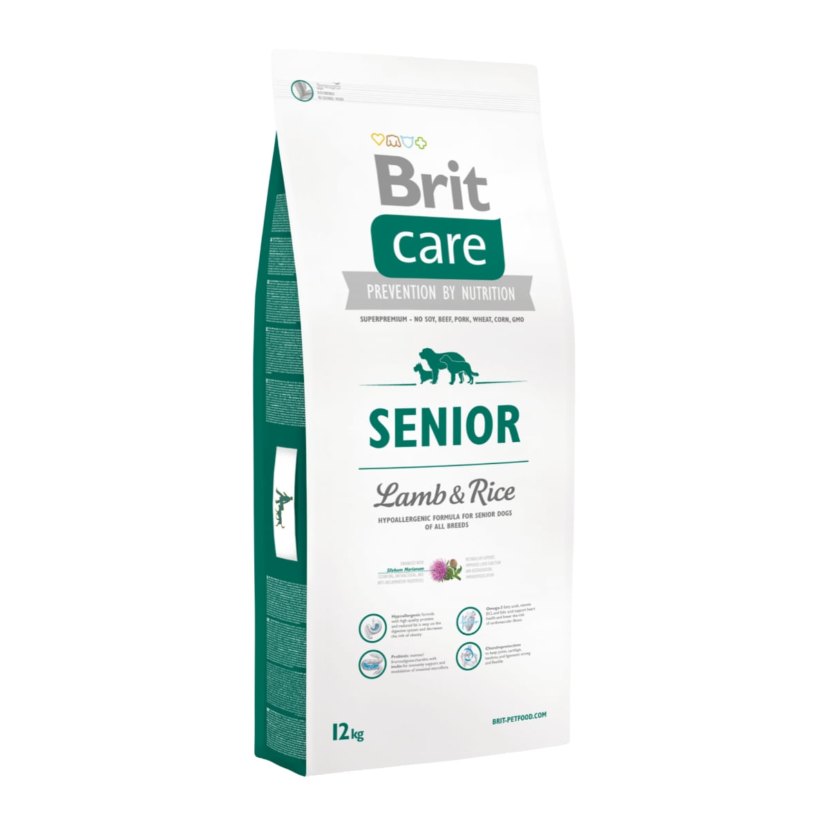 BRIT Care Senior S-XL, Miel cu Orez, hrană uscată câini senior, 12kg