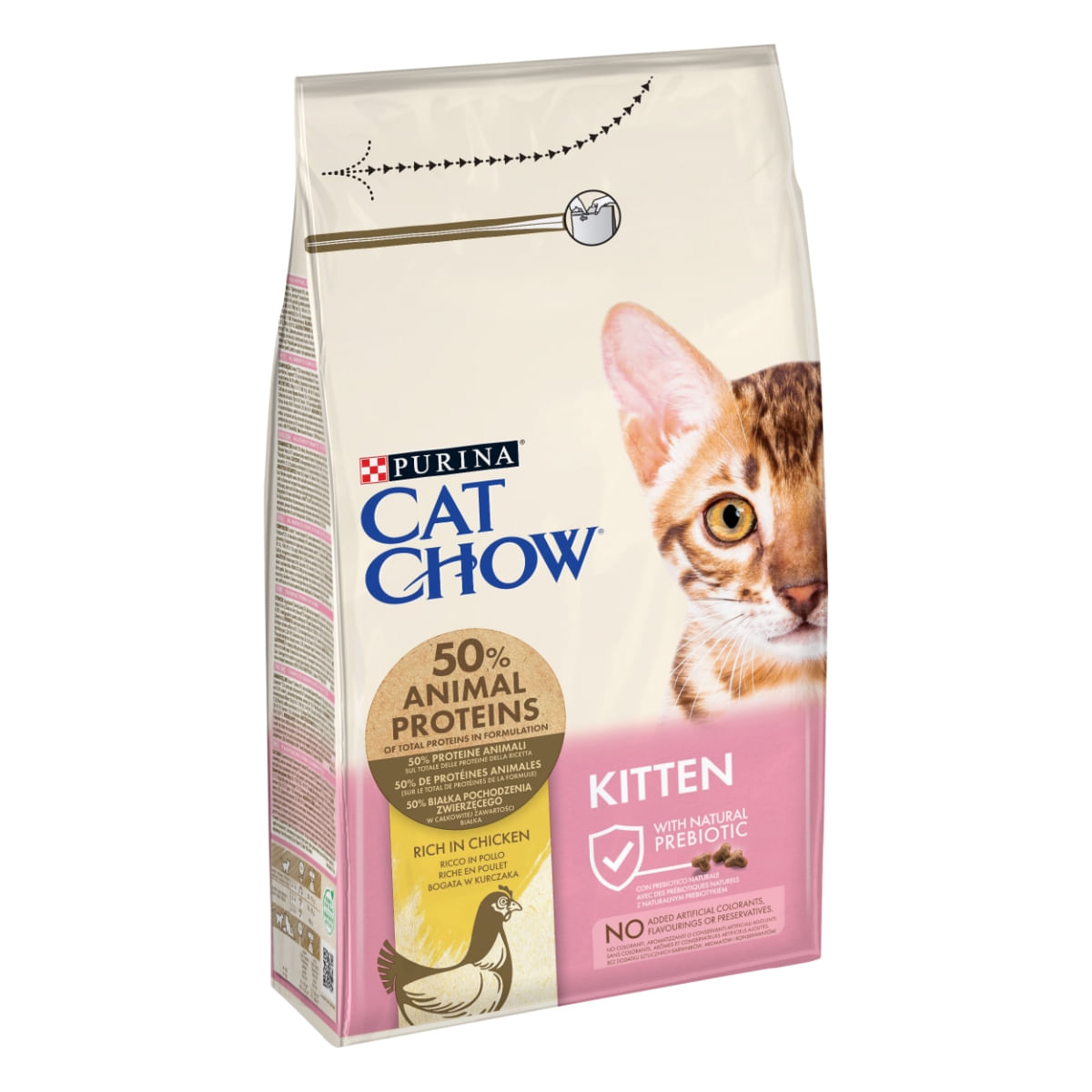 PURINA Cat Chow Kitten, Pui, hrană uscată pentru pisici junior, 1.5kg - 1 | YEO