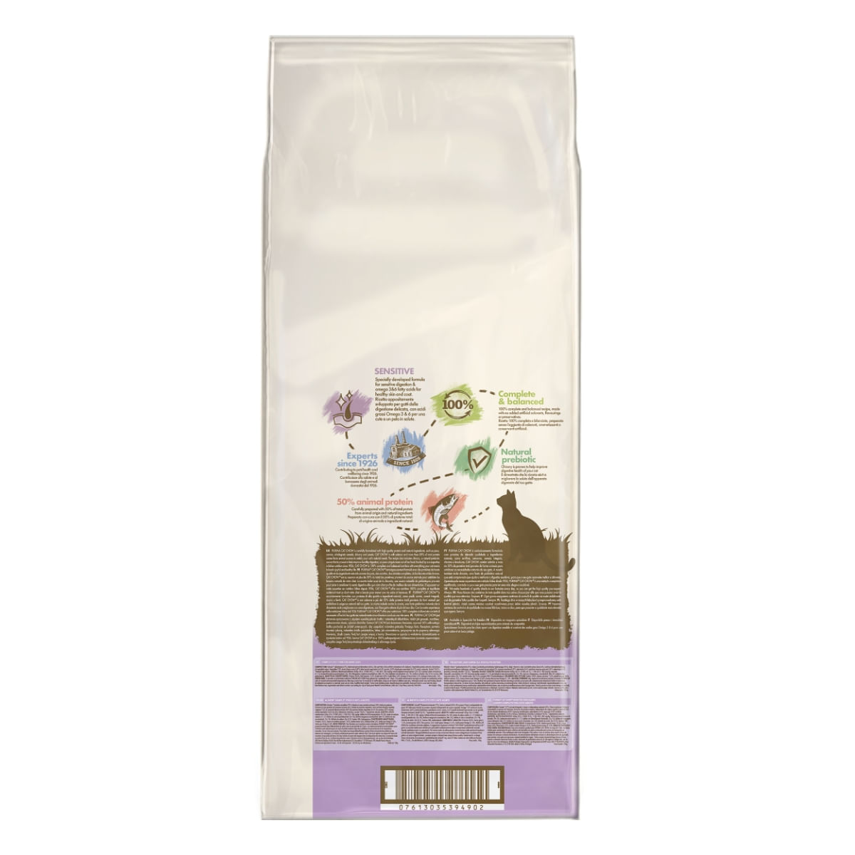 PURINA Cat Chow Sensitive, Somon, hrană uscată pentru pisici, sensibilități digestive, 15kg