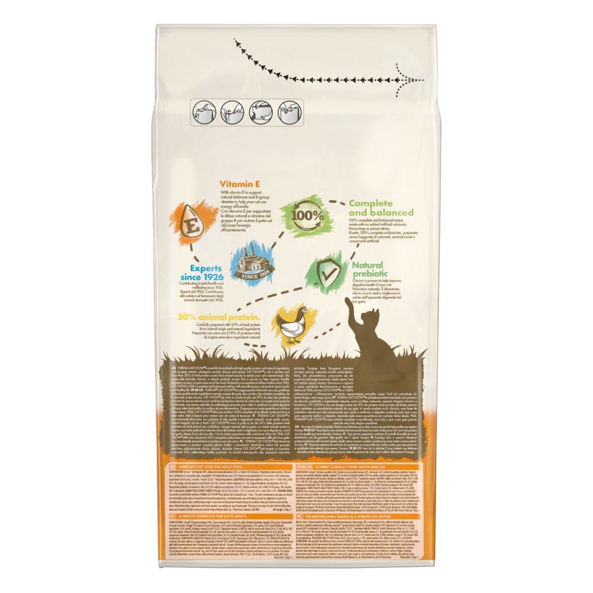 PURINA Cat Chow Adult, Pui, hrană uscată pentru pisici, 1.5kg - 2 | YEO