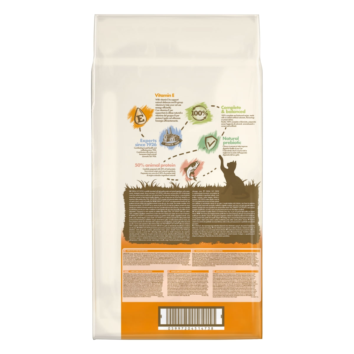 PURINA Cat Chow Adult, Somon, hrană uscată pentru pisici, 15kg