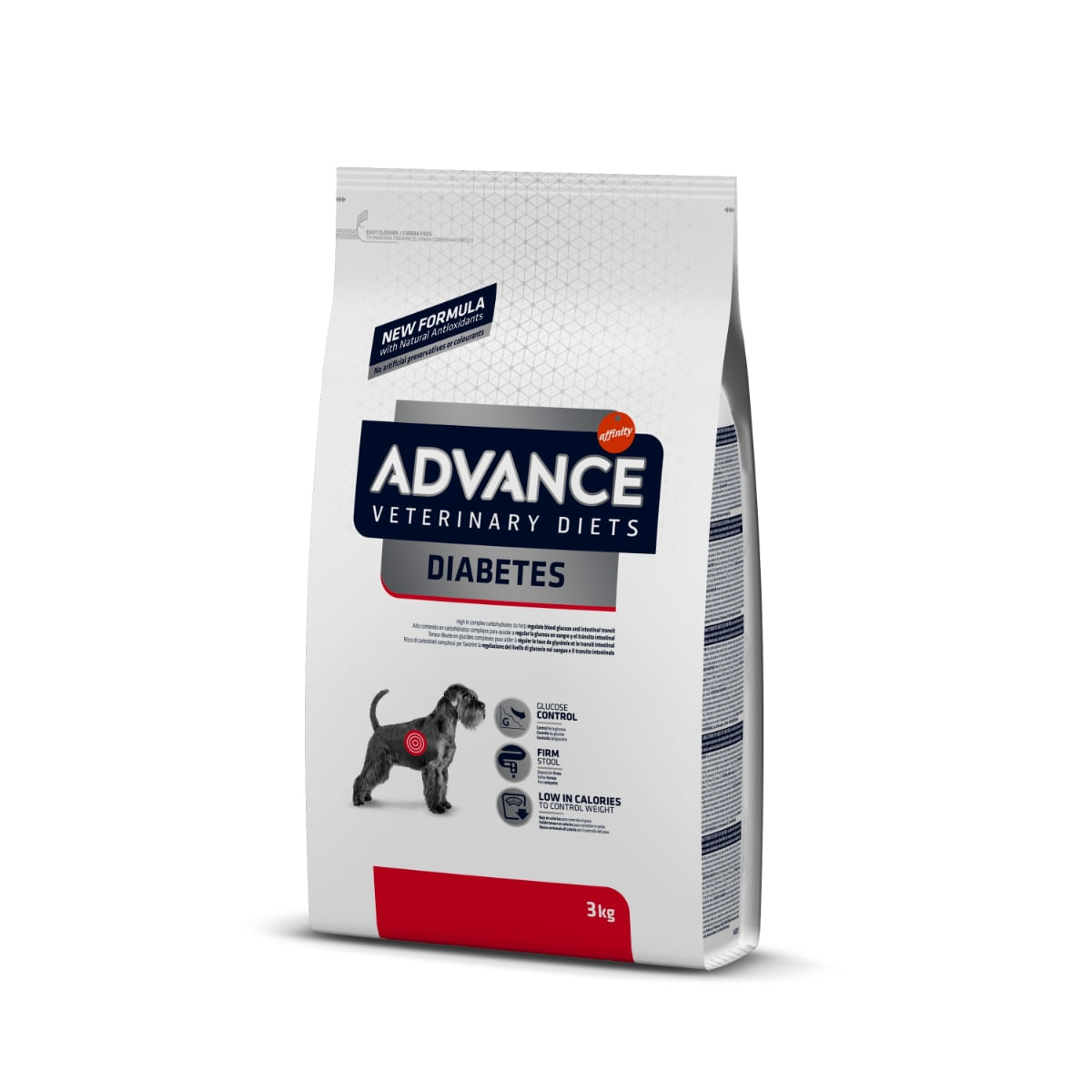 ADVANCE Veterinary Diets Dog Diabetes, dietă veterinară, hrană uscată câini, afecțiuni metabolice (diabet) ADVANCE Veterinary Diets Diabetes, dietă veterinară câini, hrană uscată, metabolism (obezitate si diabet), 3kg