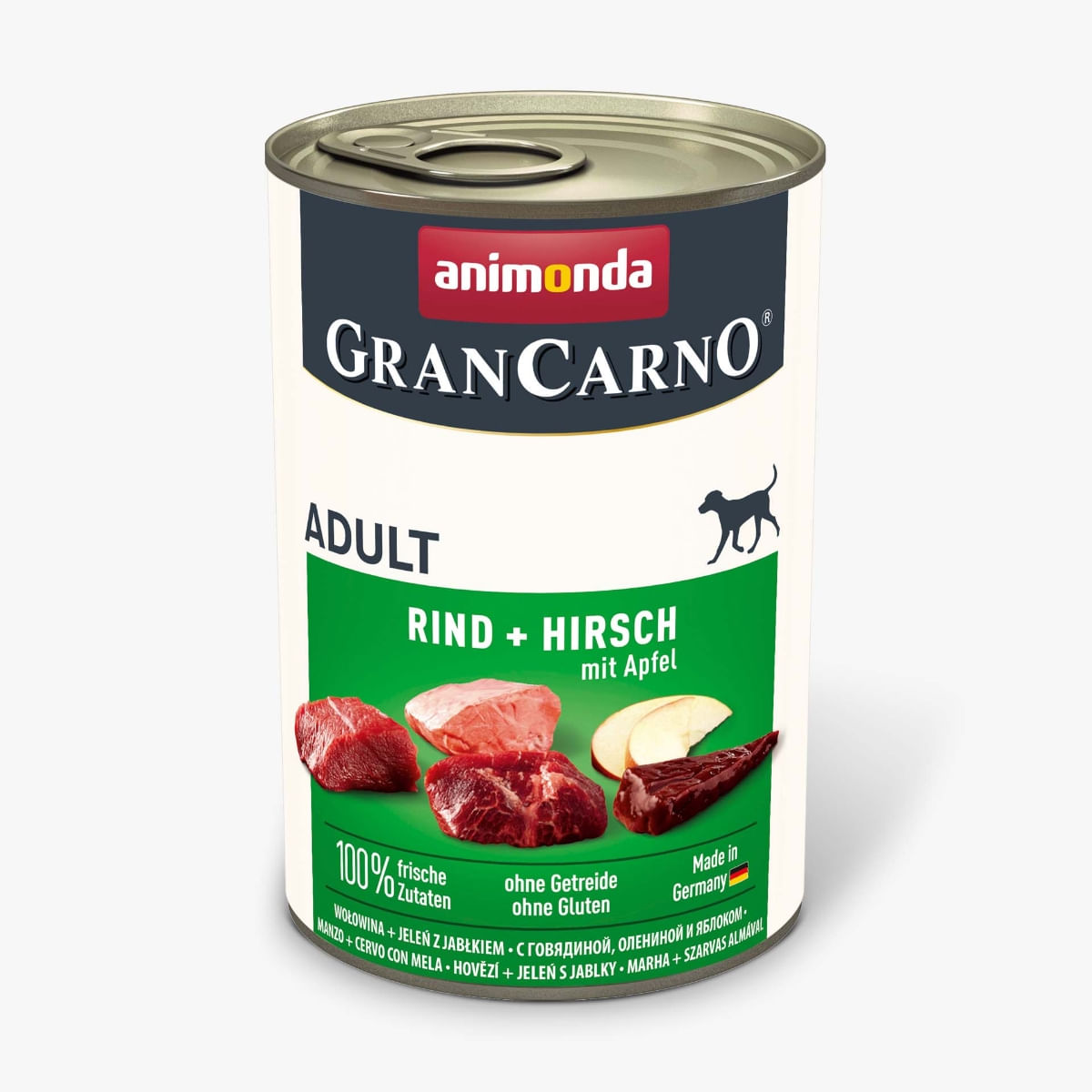 GRANCARNO Vită, XS-M, Căprioară și Măr, conservă hrană umedă fără cereale câini, (în aspic), 400g