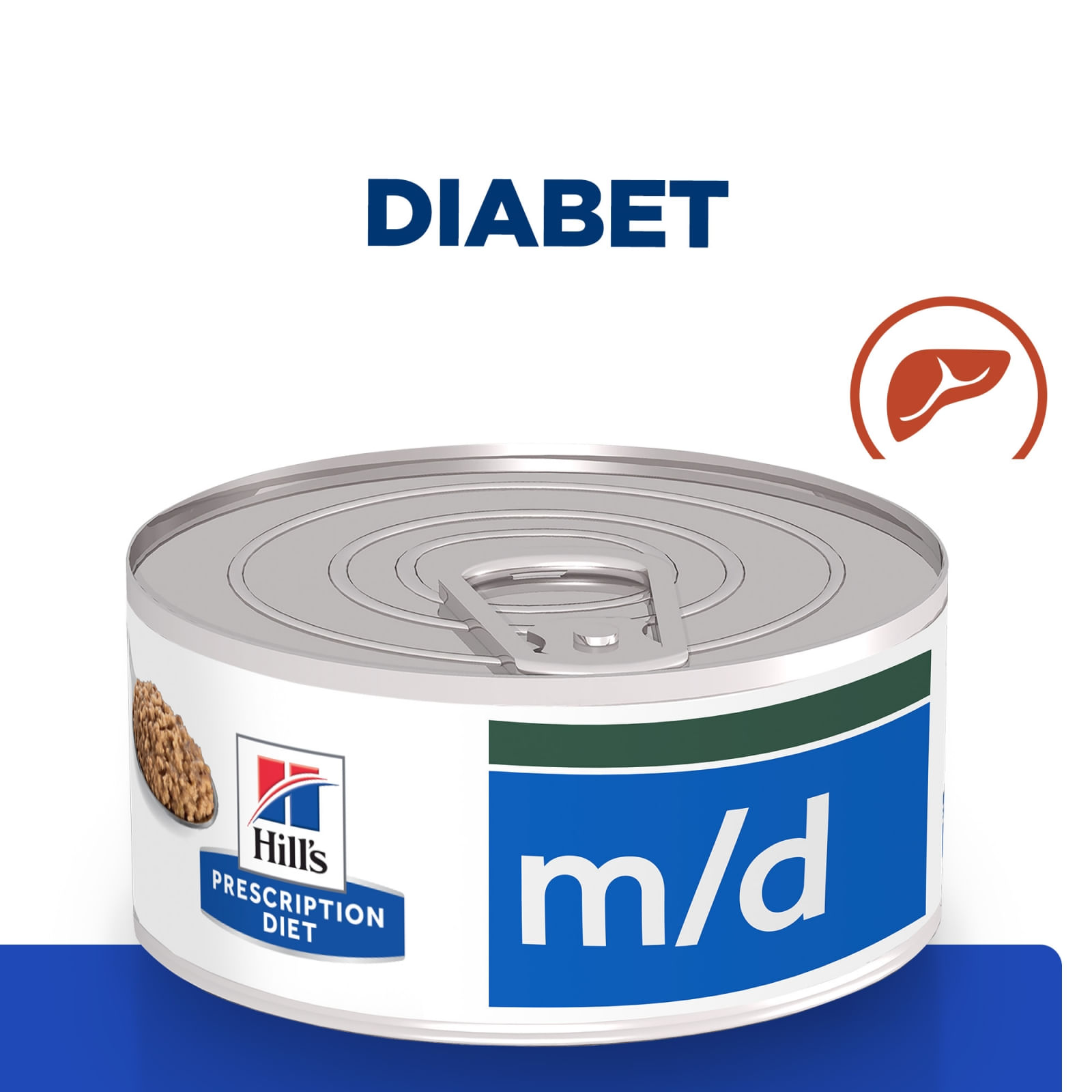 HILL&#039;S Prescription Diet m/d Diabetes Care, Pui, dietă veterinară pisici, conservă hrană umedă, metabolism (obezitate si diabet), (în sos), 156g