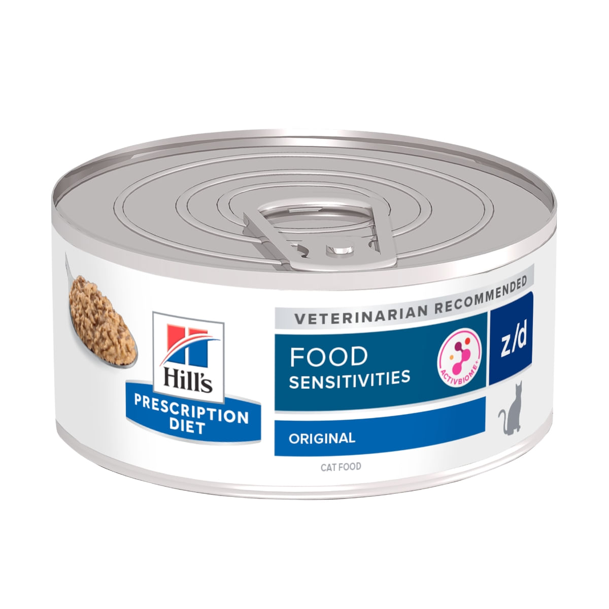 HILL\'S Prescription Diet z/d Food Sensitivities, dietă veterinară pisici, conservă hrană umedă, afecțiuni dermatologice și sistem digestiv, 156g - 1 | YEO