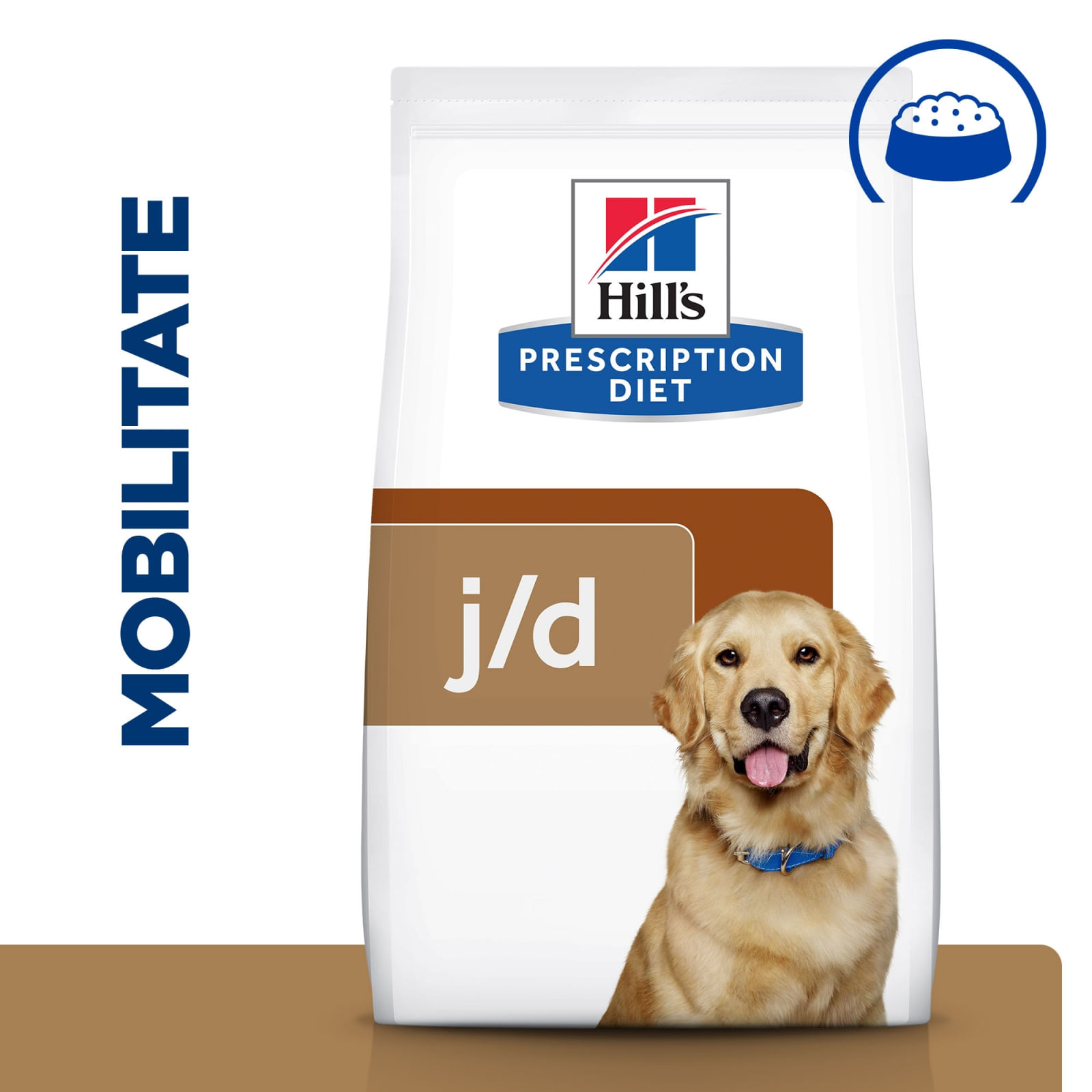 HILL&#039;S Prescription Diet j/d Mobility, Pui, dietă veterinară câini, hrană uscată, afecțiuni articulare HILL&#039;S Prescription Diet j/d Mobility, Pui, dietă veterinară câini, hrană uscată, sistem articular, 12kg
