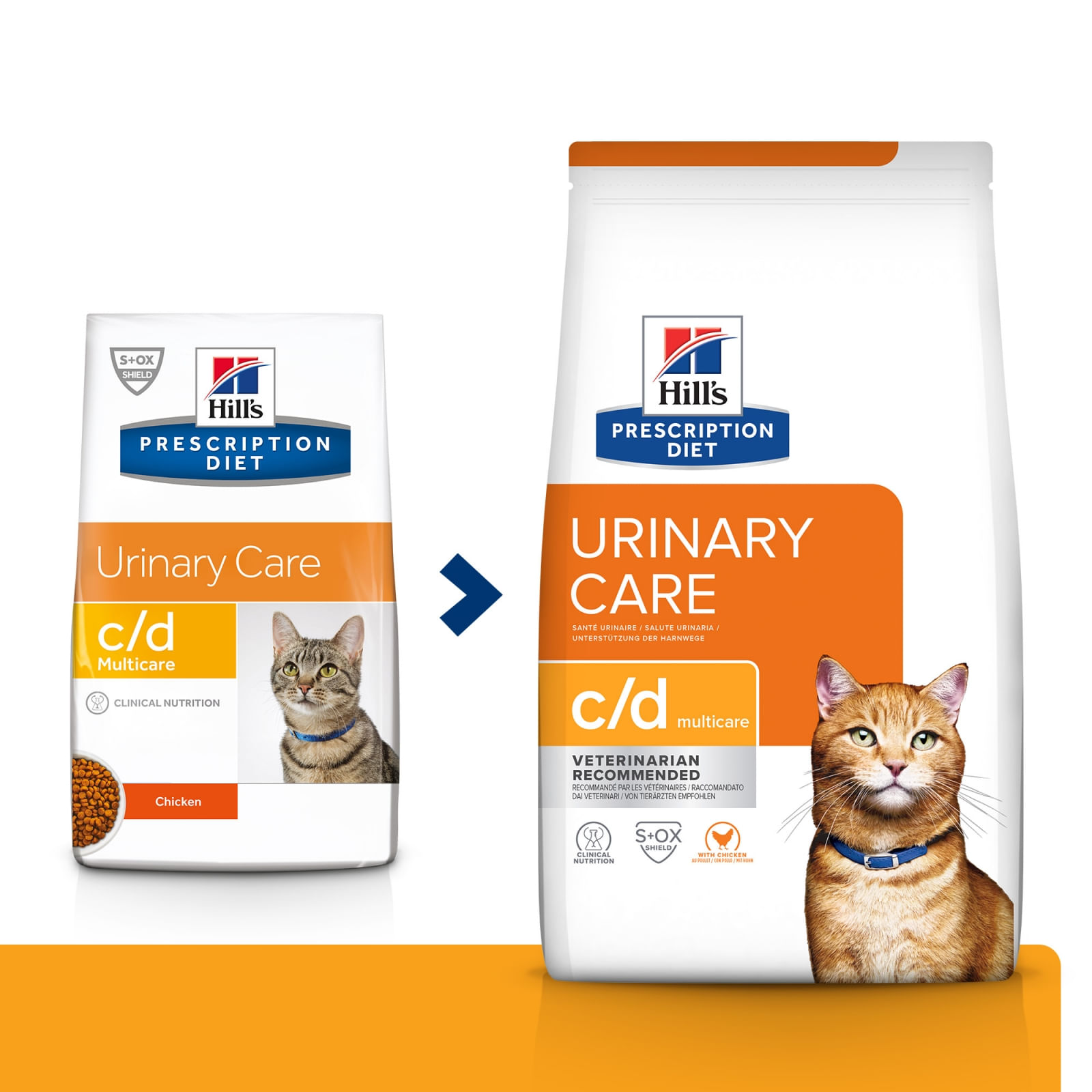 HILL&#039;S Prescription Diet c/d Urinary, Pui, dietă veterinară pisici, hrană uscată, afecțiuni urinare HILL&#039;S Prescription Diet c/d Urinary Care, Pui, dietă veterinară pisici, hrană uscată, sistem urinar, 1.5kg