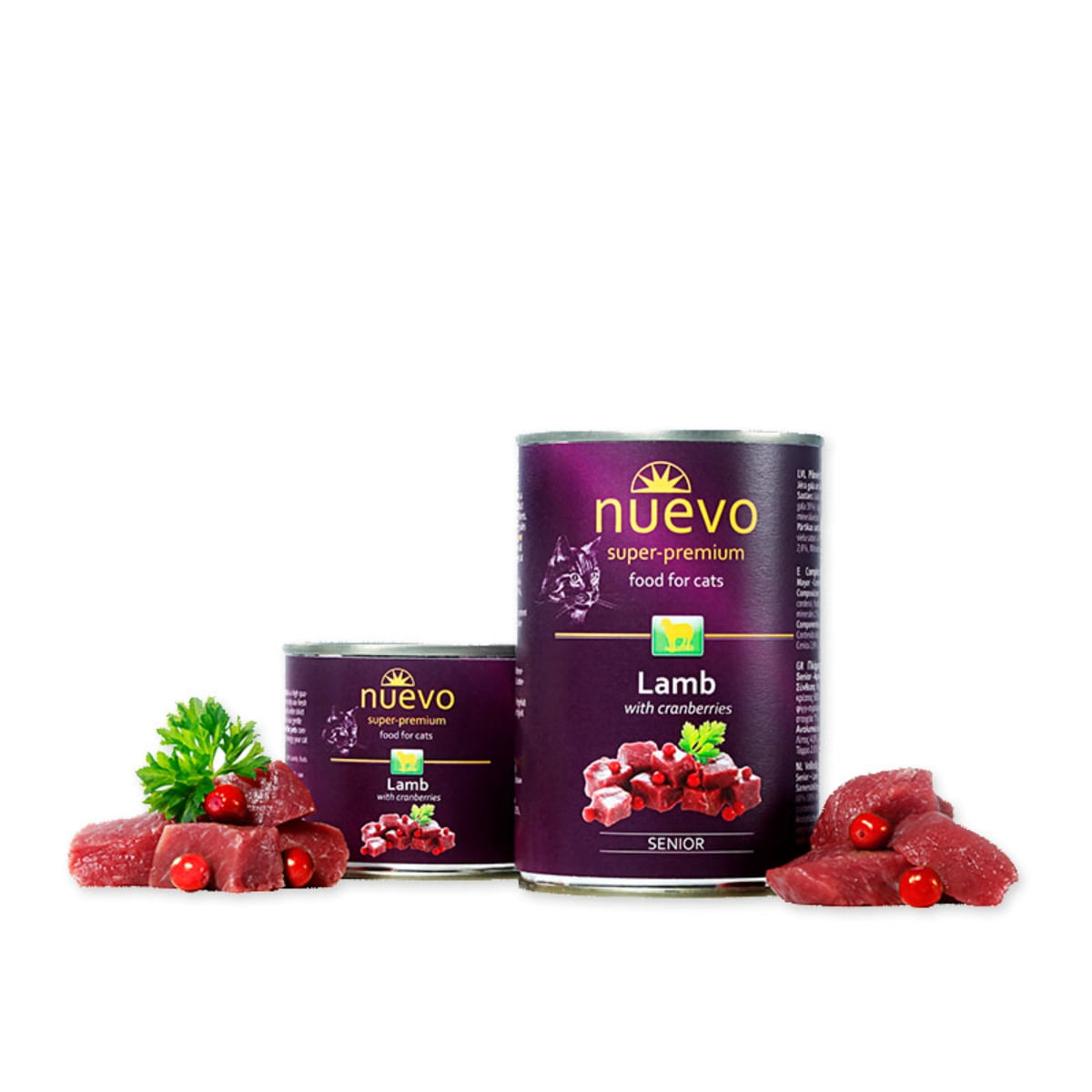 NUEVO Miel și Merișor, conservă hrană umedă fără cereale pisici senior, (pate), 400g - 1 | YEO