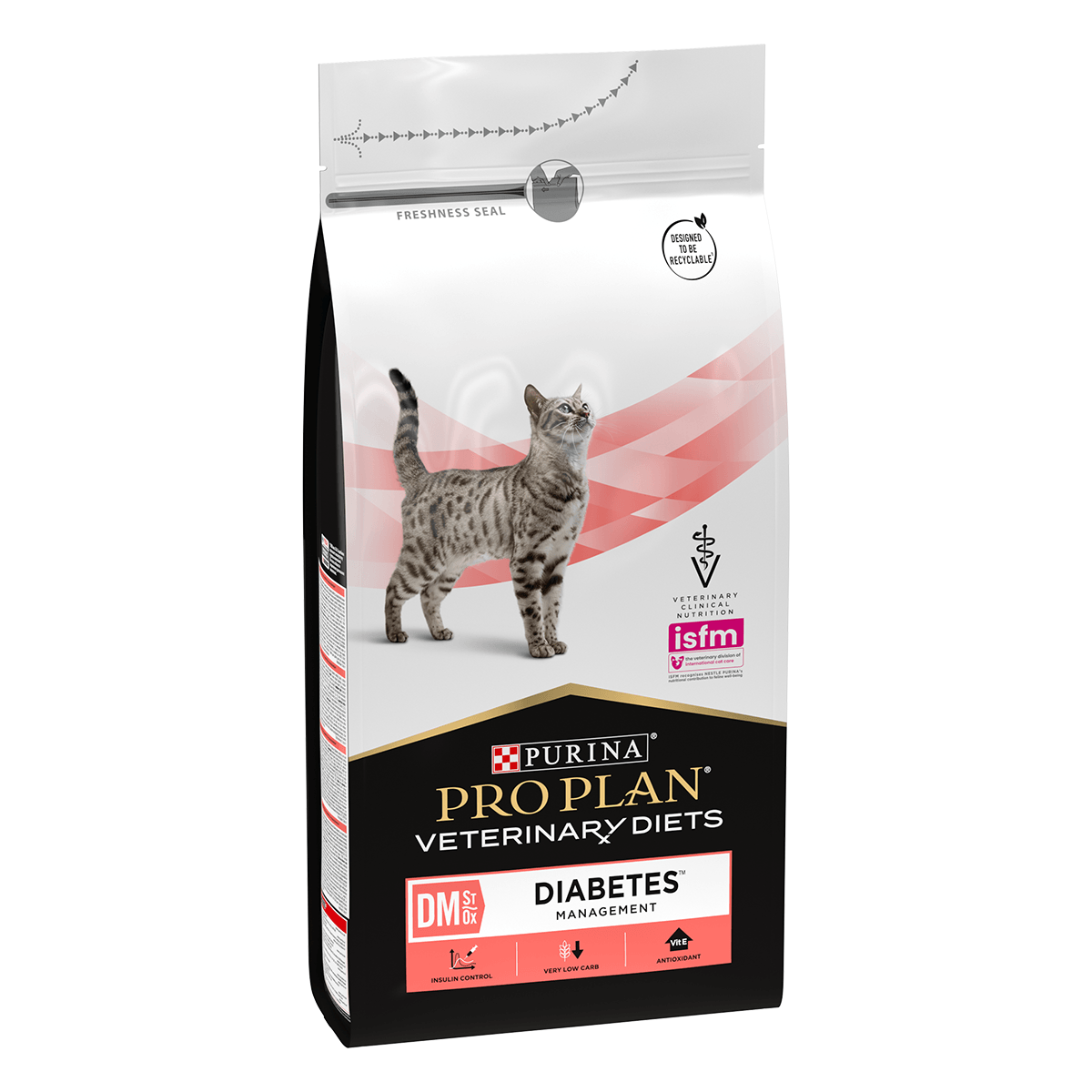 PURINA Pro Plan Veterinary Diets Diabetes Management, dietă veterinară pisici, hrană uscată, controlul glucozei, 1.5kg