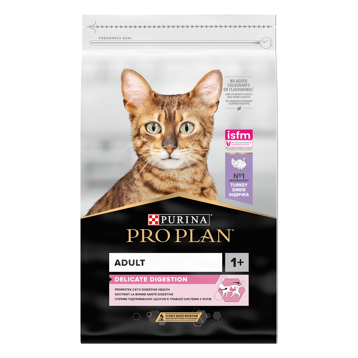 PURINA Pro Plan Delicate OptiDigest Adult, Curcan, hrană uscată pisici, sensibiltăți digestive, 10kg