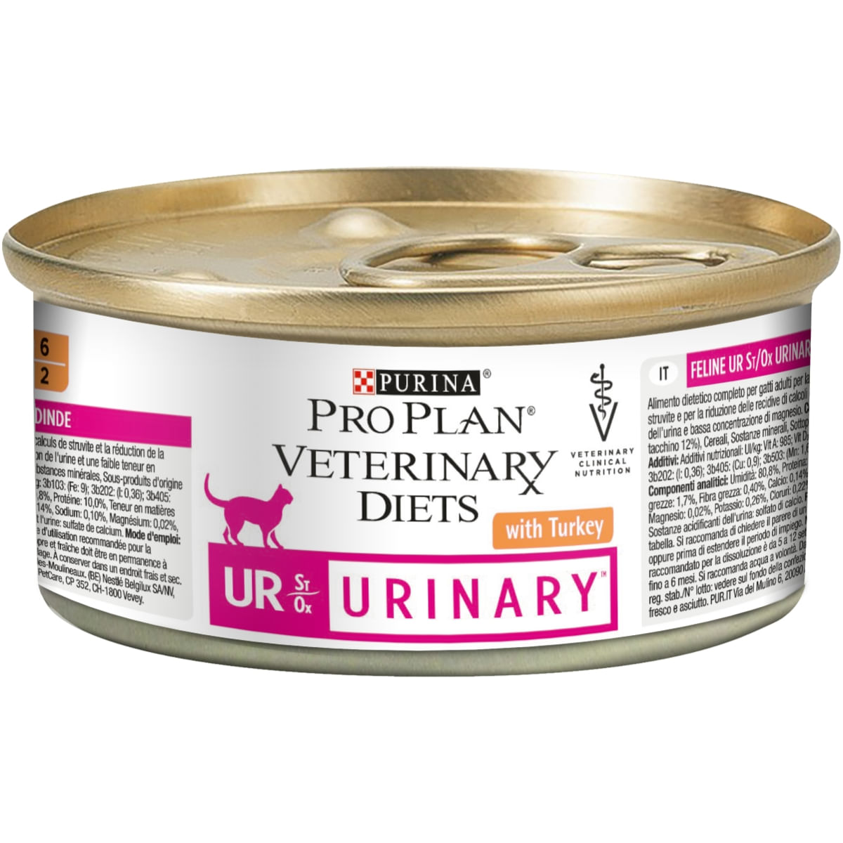 PURINA Pro Plan Veterinary Diets Urinary Mousse, dietă veterinară pisici, conservă hrană umedă, afecțiuni urinare, 195g - 1 | YEO