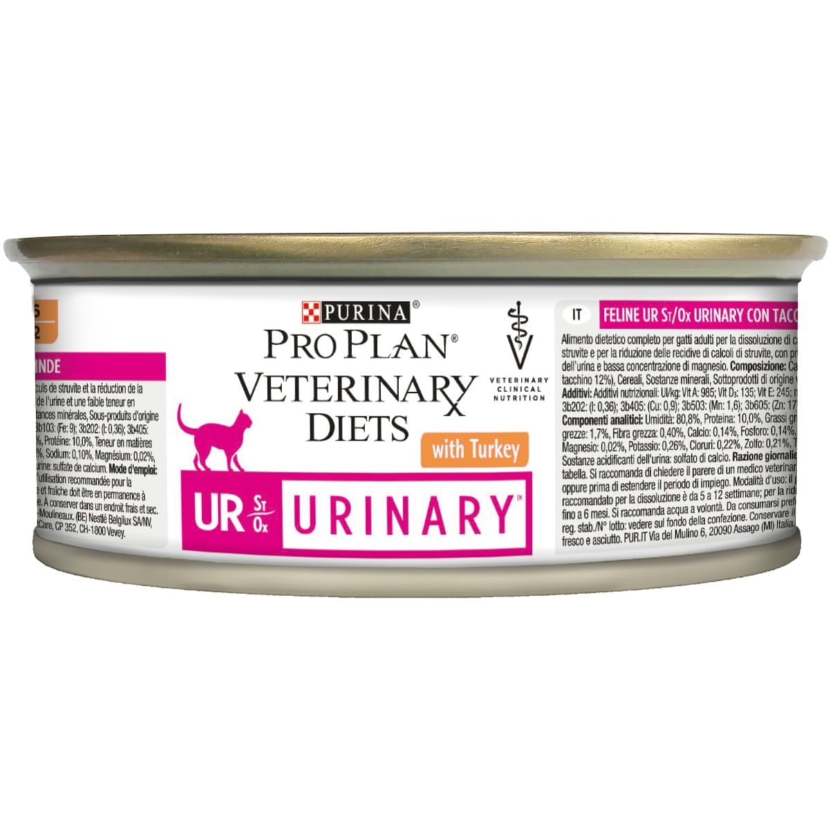 PURINA Pro Plan Veterinary Diets Urinary Mousse, dietă veterinară pisici, conservă hrană umedă, afecțiuni urinare, 195g - 2 | YEO