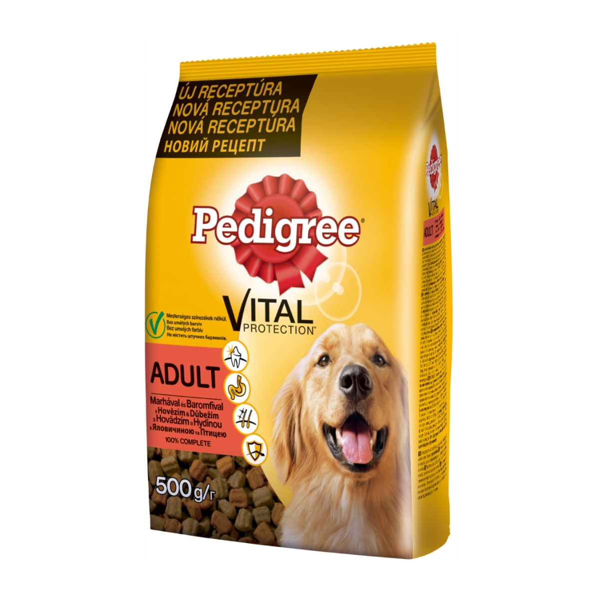 PEDIGREE Vital Protection Adult, Vită și Pasăre, hrană uscată câini, 500g