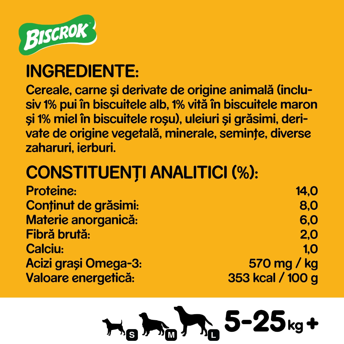 PEDIGREE Biscrok Multi Mix, recompense câini, biscuiți, Pui, Vită și Miel, 500g - 1 | YEO