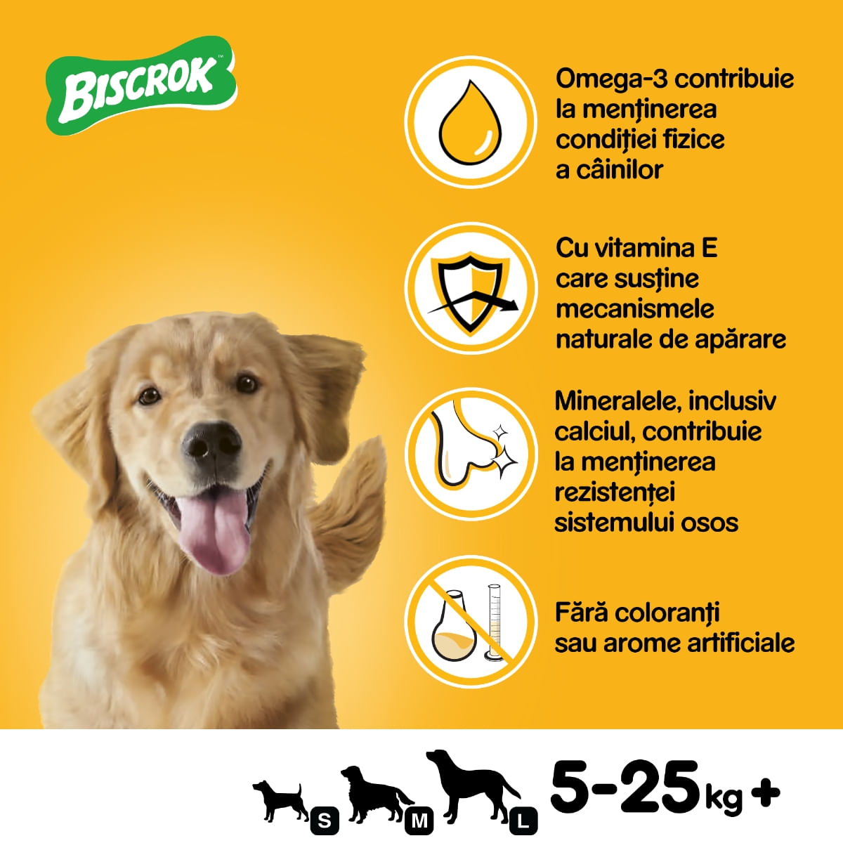 PEDIGREE Biscrok Multi Mix, recompense câini, biscuiți, Pui, Vită și Miel, 500g - 3 | YEO