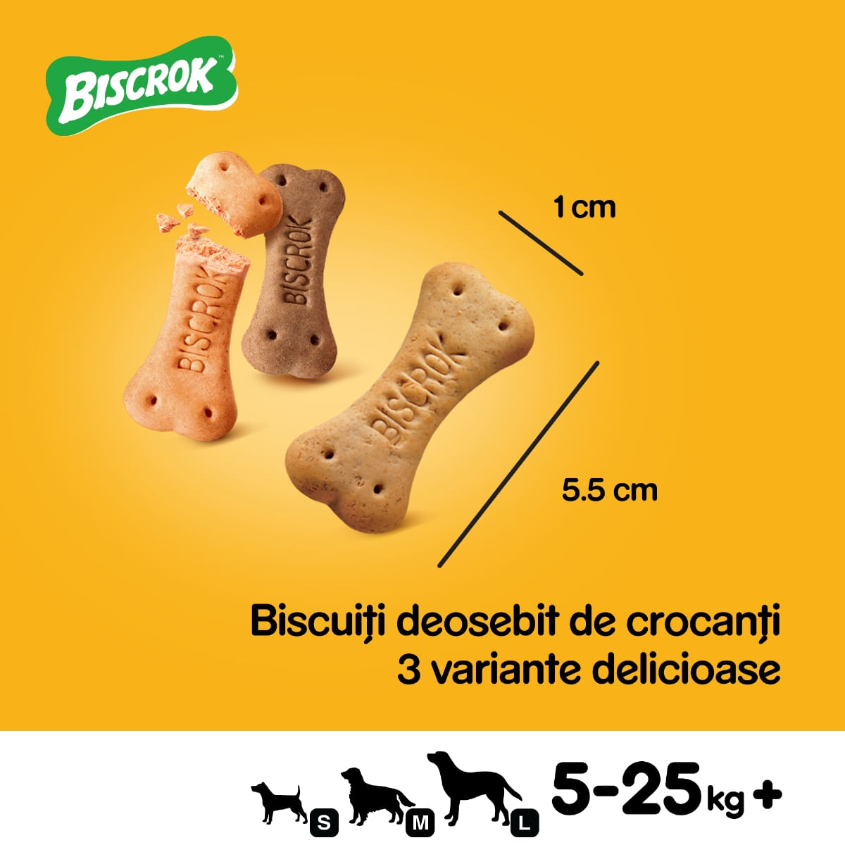 PEDIGREE Biscrok Multi Mix, recompense câini, biscuiți, Pui, Vită și Miel , 200g - 3 | YEO