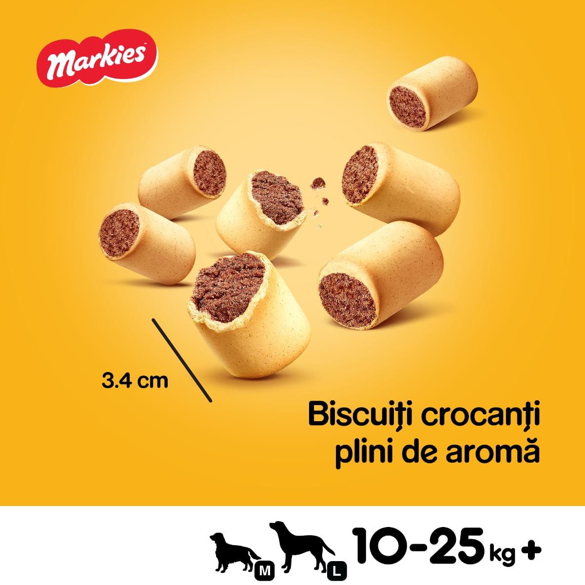 PEDIGREE Markies, recompense câini, biscuiți, aromă de măduvă, 1.5kg - 2 | YEO