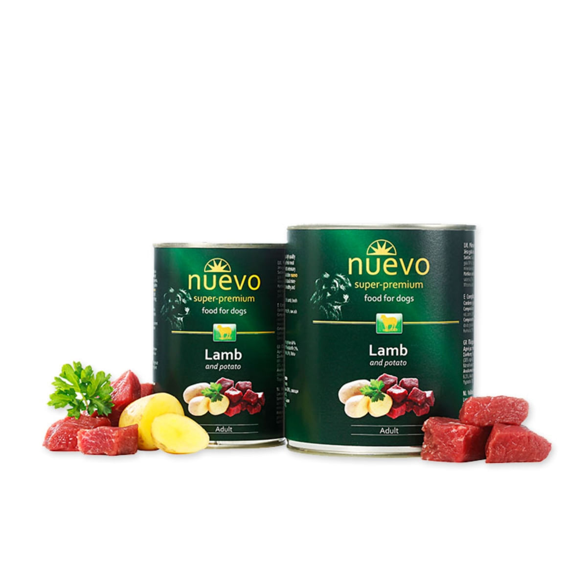 NUEVO Miel și Cartof, XS-XL, conservă hrană umedă fără cereale câini, (pate), 800g