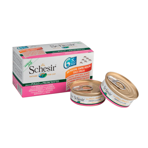 Schesir Cat Multipack Pui si Sunca 6 x 50 g - 1 | YEO