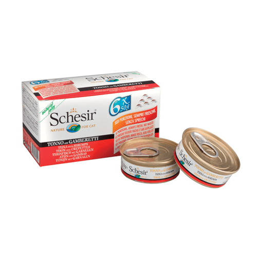 Schesir Cat Multipack Ton si Creveti 6 x 50 g - 1 | YEO