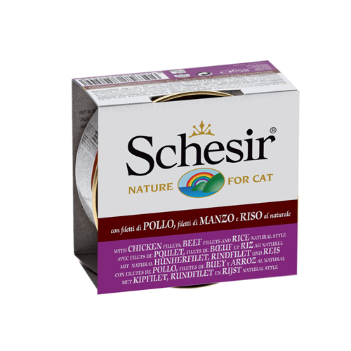 Schesir Cat Conserva Pui, Vita si Orez, 85 g - 1 | YEO