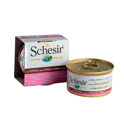 Schesir Cat Conserva Ton, Pui și Orez 85 g