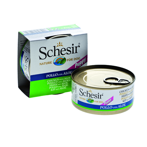 Schesir Dog junior pui fillet si aloe 150 g