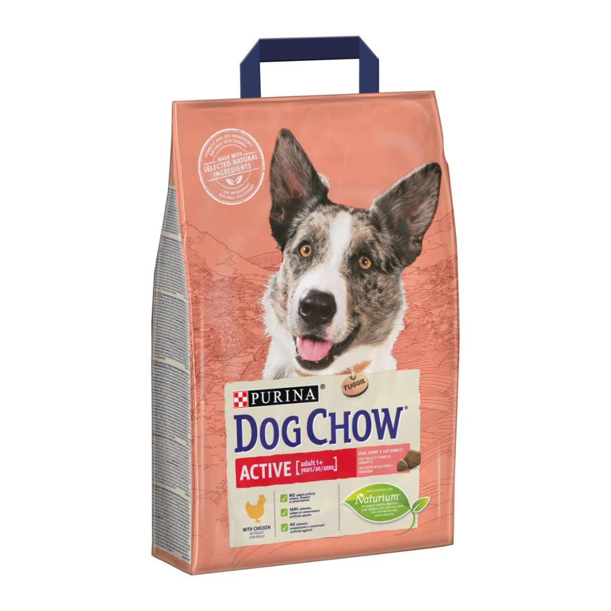 PURINA Dog Chow Adult Active, Pui, hrană uscată câini, activitate intensă, 2.5kg