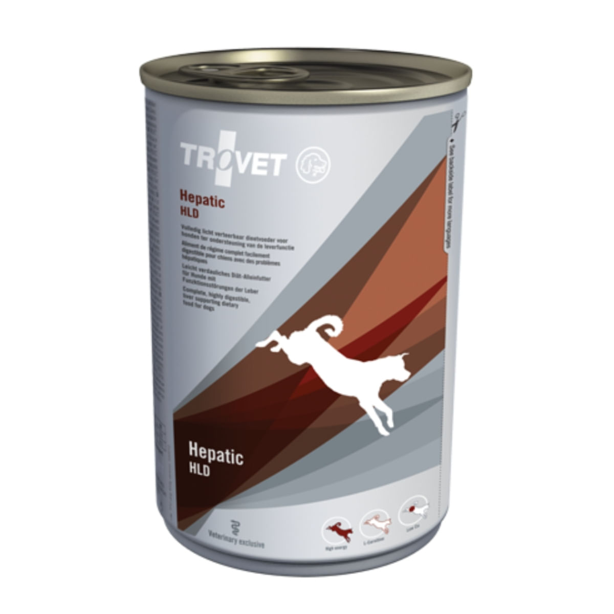 TROVET Dog Hepatic HLD, dietă veterinară câini, conservă hrană umedă, afecțiuni hepatice, (pate), 400g