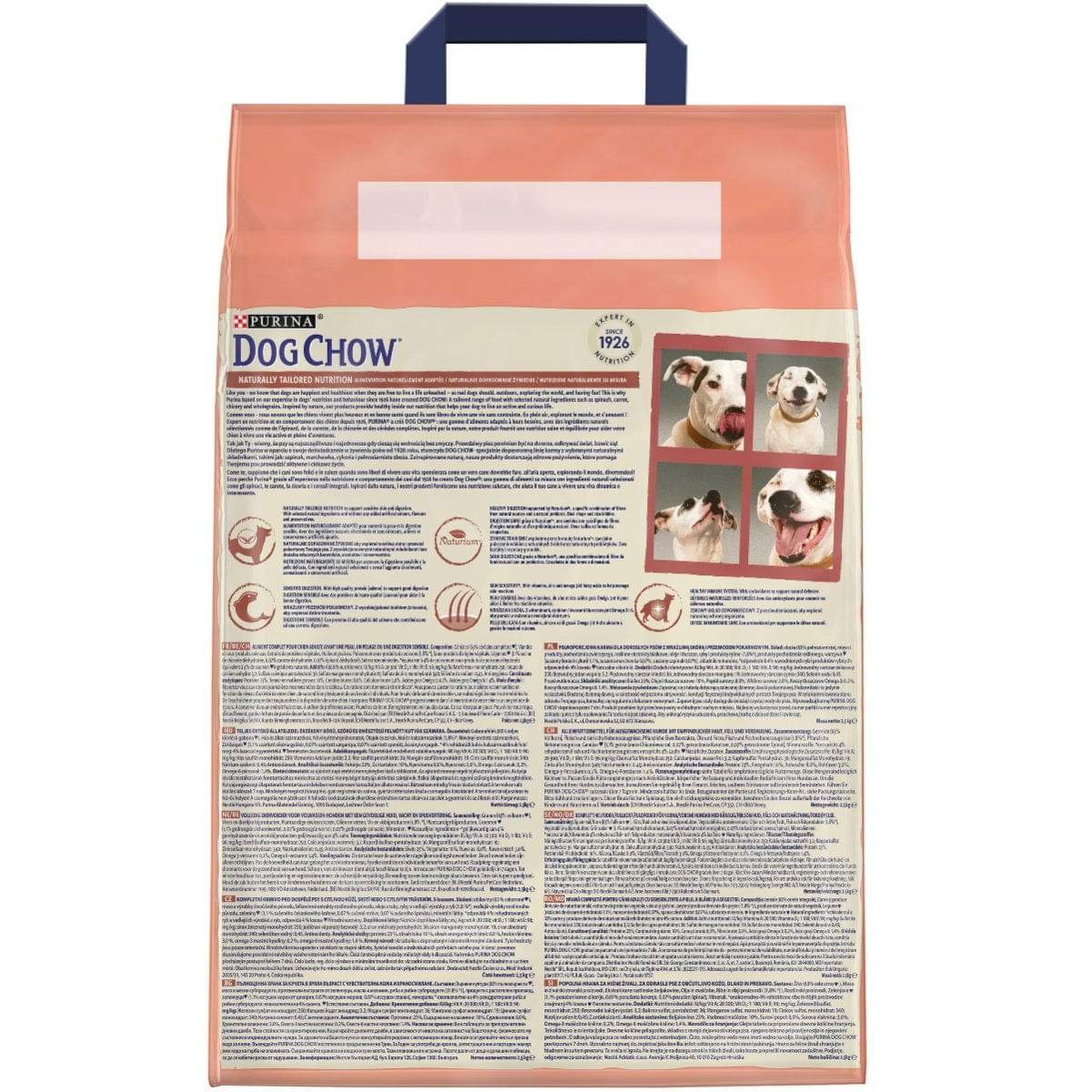 PURINA Dog Chow Adult Sensitive, Somon, hrană uscată câini, sensibilități digestive, 2.5kg