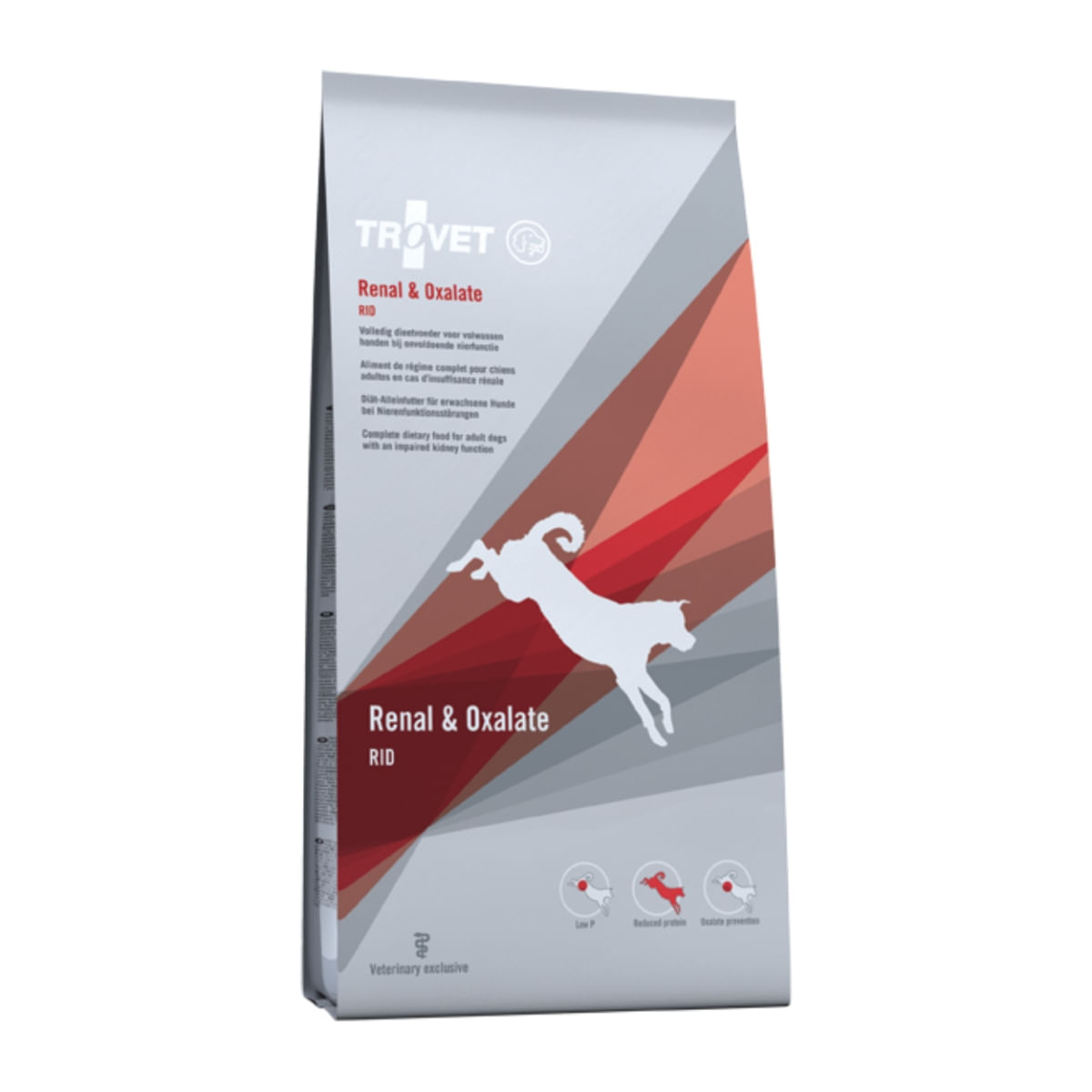 TROVET Dog Renal & Oxalate RID , dietă veterinară câini, hrană uscată, afecțiuni renale si urinare (oxalați), 12.5kg - 1 | YEO