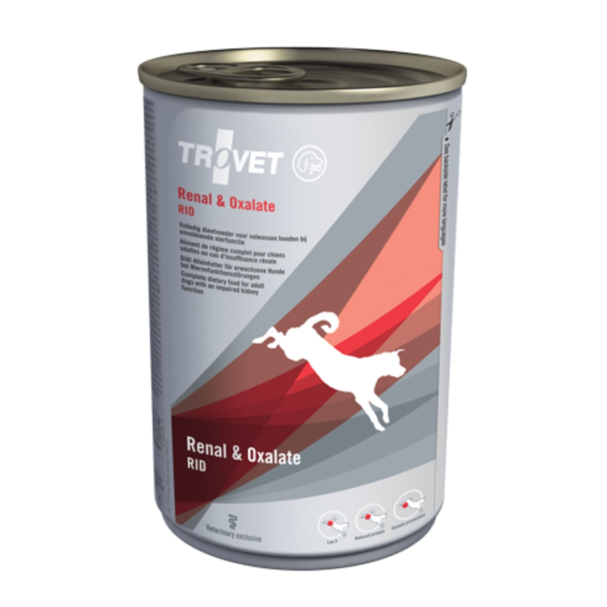 TROVET Dog Renal & Oxalate RID, dietă veterinară câini, conservă hrană umedă, afecțiuni renale și urinare (oxalați), (pate), 400g - 1 | YEO