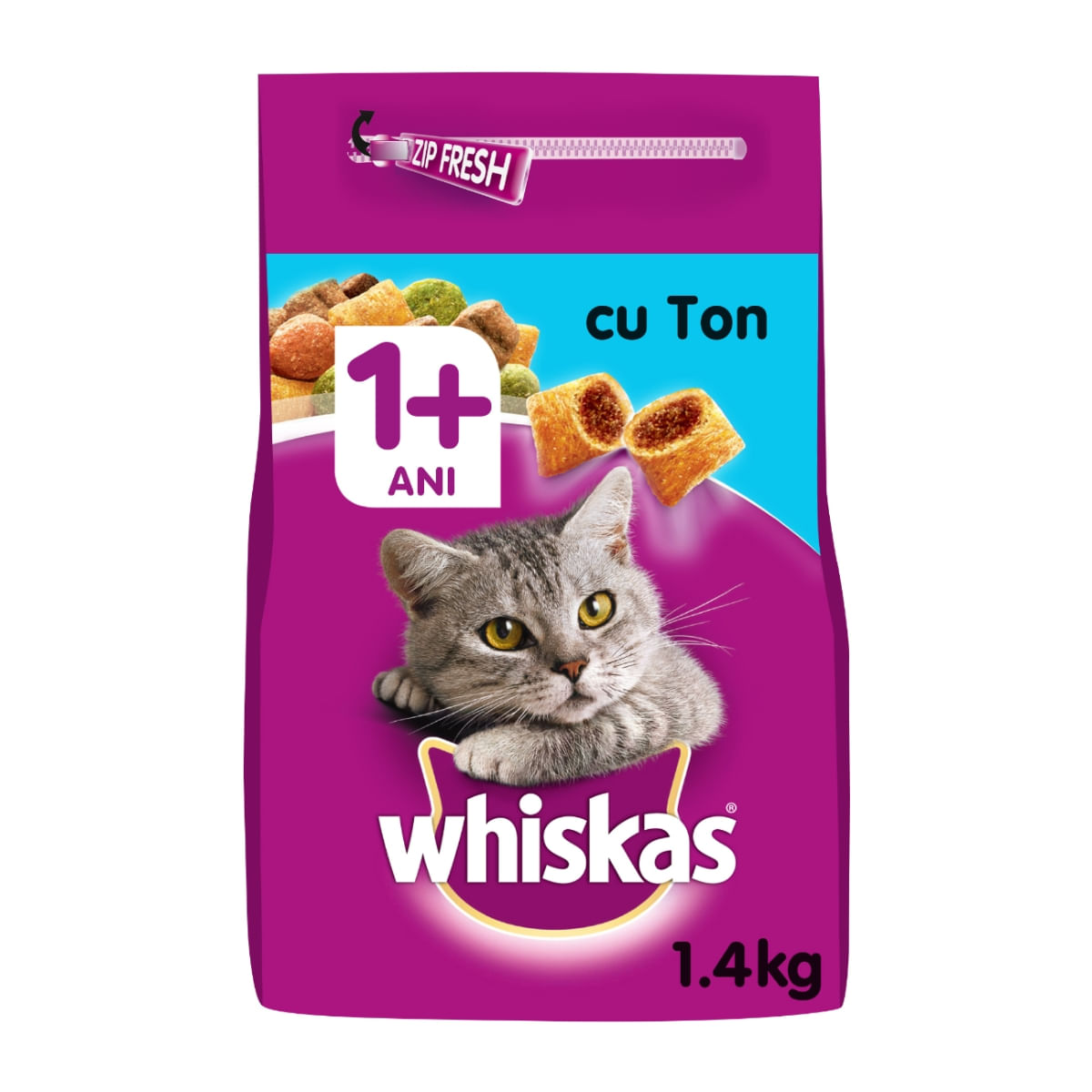 WHISKAS Adult, Ton, hrană uscată pisici, 1.4kg - 1 | YEO