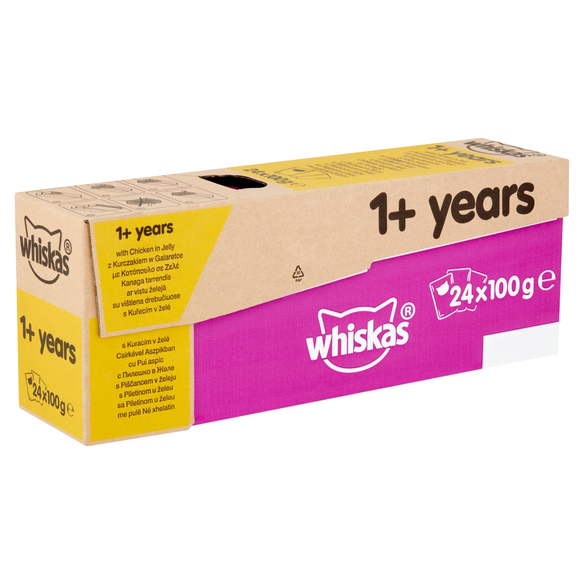 WHISKAS Adult, Pui, hrană umedă pisici, (în aspic) WHISKAS Adult, Pui, plic hrană umedă pisici, (în aspic), 100g - 3 | YEO