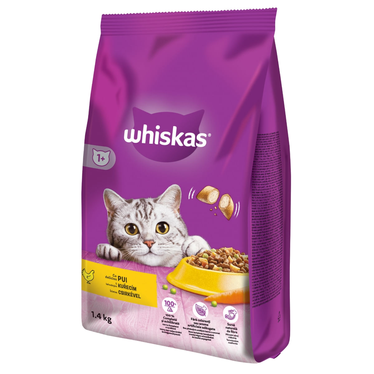 WHISKAS Adult, Pui, hrană uscată pisici, 1.4kg - 2 | YEO