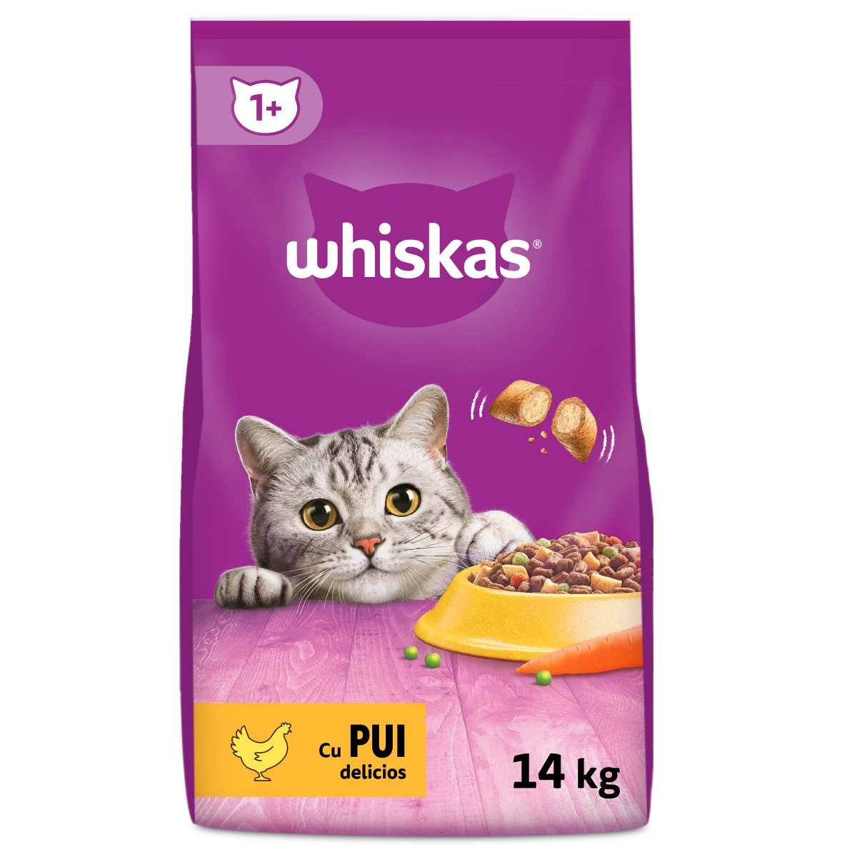 WHISKAS Adult, Pui, hrană uscată pisici, 14kg - 1 | YEO