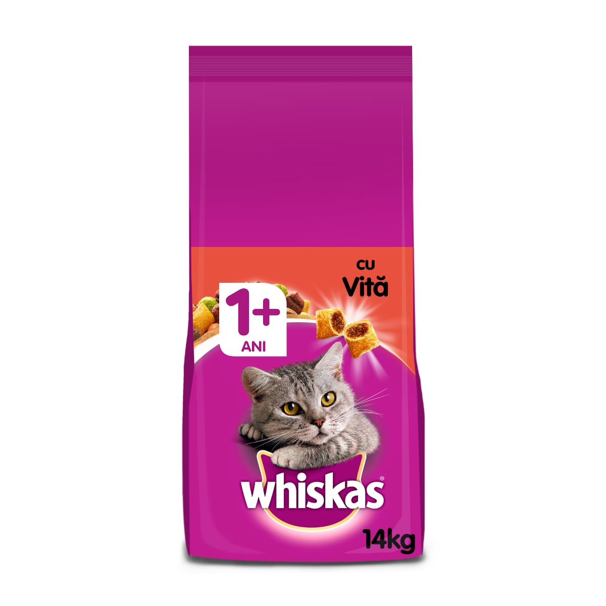 WHISKAS Adult, Vită, hrană uscată pisici, 14kg - 3 | YEO