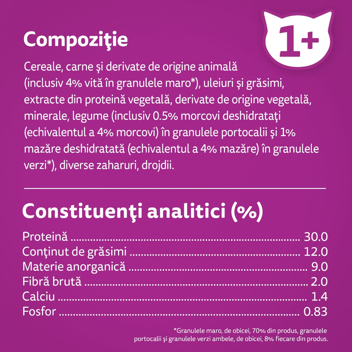 WHISKAS Adult, Vită, hrană uscată pisici, 3.8kg