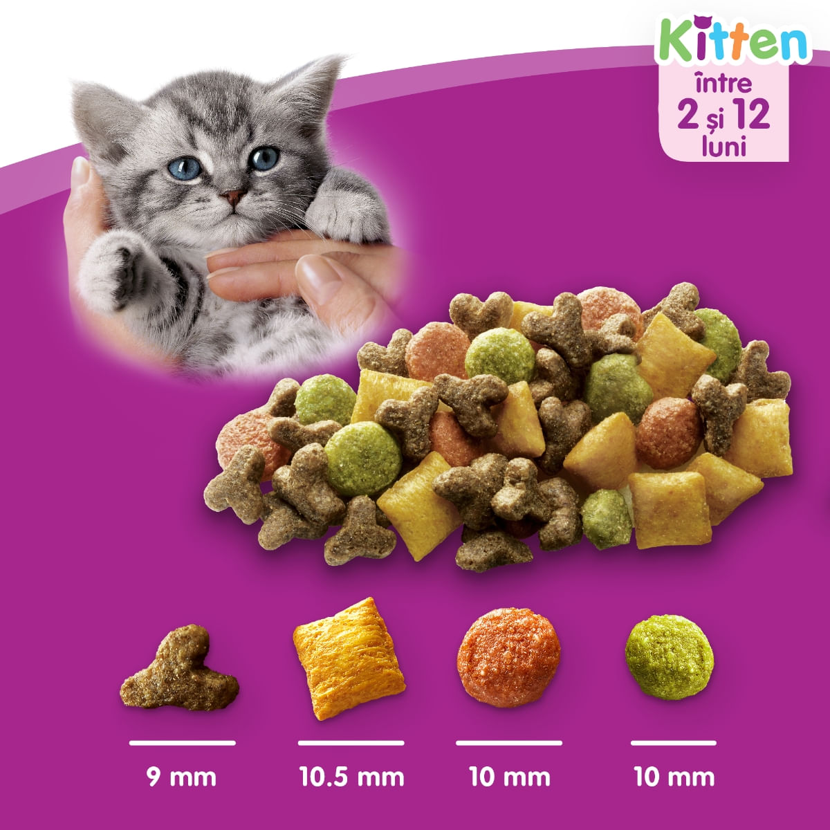 WHISKAS Junior, Pui, hrană uscată pisici junior, 14kg