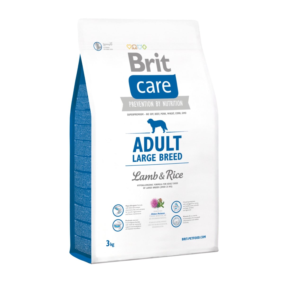 BRIT Care Adult Large Breed, L-XL, Miel cu Orez, hrană uscată câini, 3kg - 1 | YEO