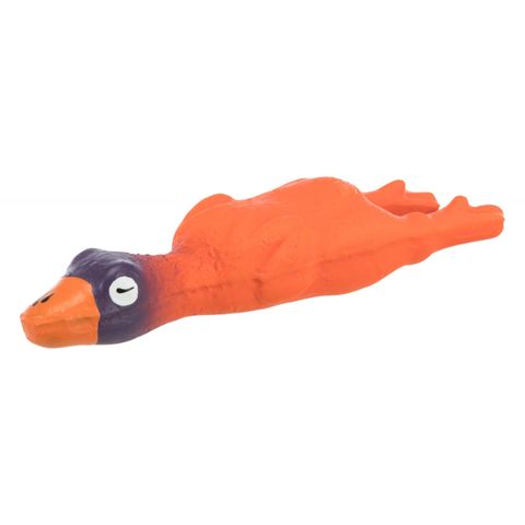 Trixie, jucărie rață câini, cu sunet, latex, 14cm, multicolor
