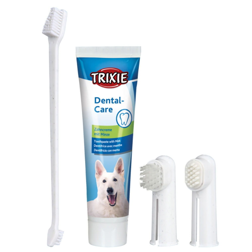 TRIXIE, set periuță și pastă de dinți câini, anti-tartru, 1buc