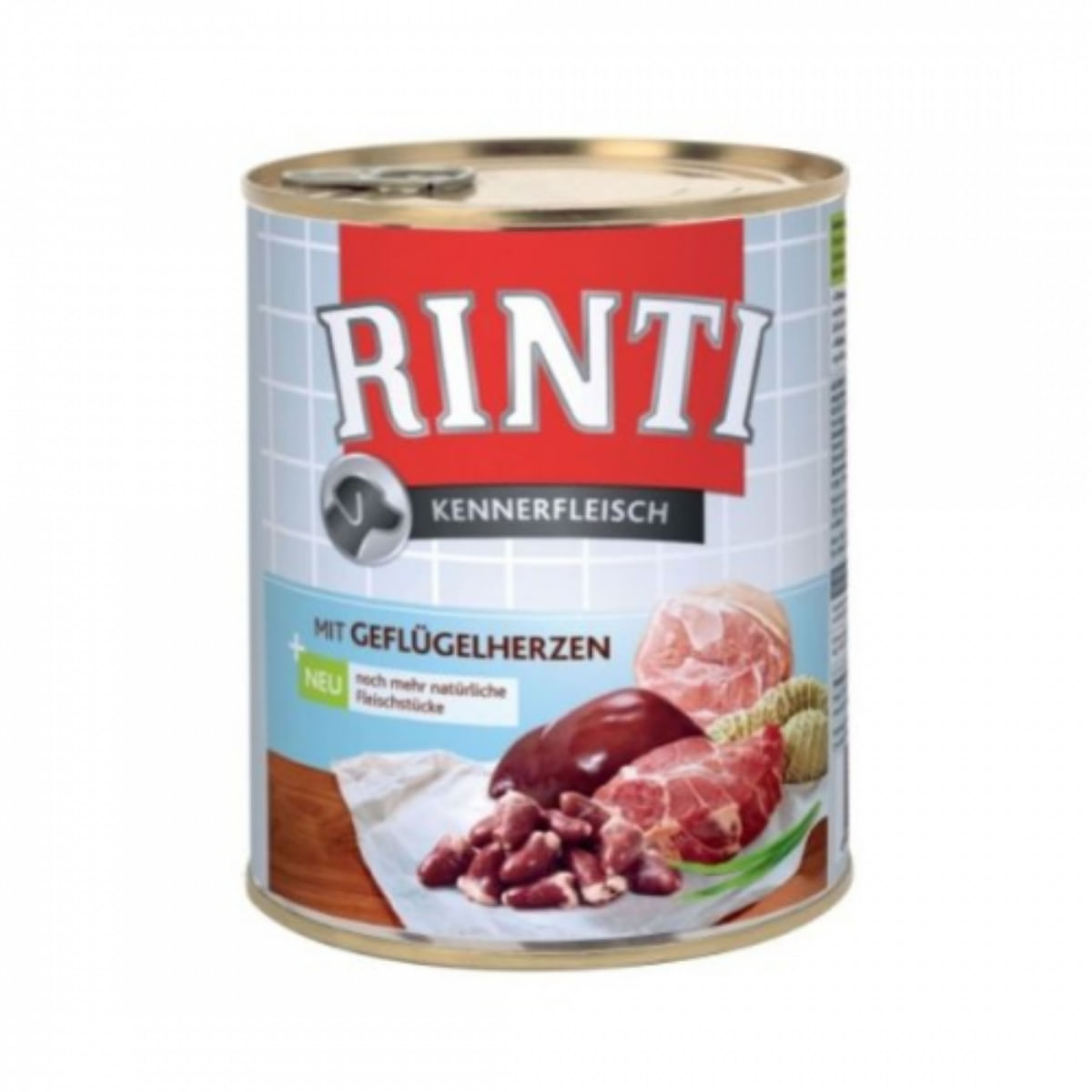 RINTI, XS-XL, Inimi de Pui, conservă hrană umedă fără cereale câini, (în suc propriu), 800g - 1 | YEO