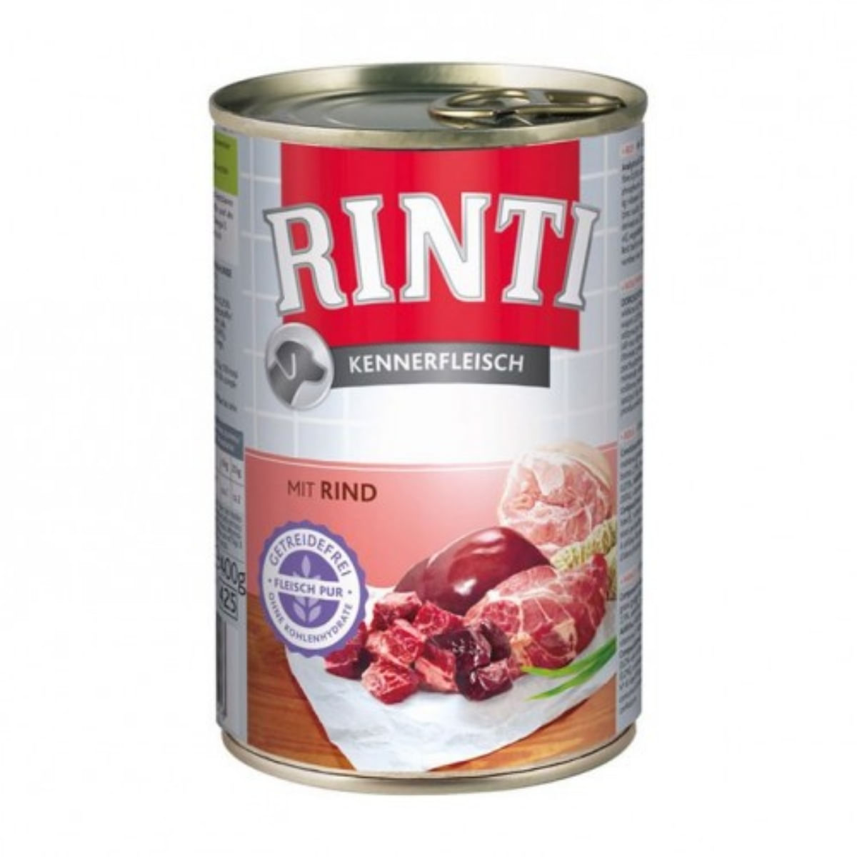 RINTI, XS-XL, Vită, conservă hrană umedă fără cereale câini, (în suc propriu), 400g - 1 | YEO