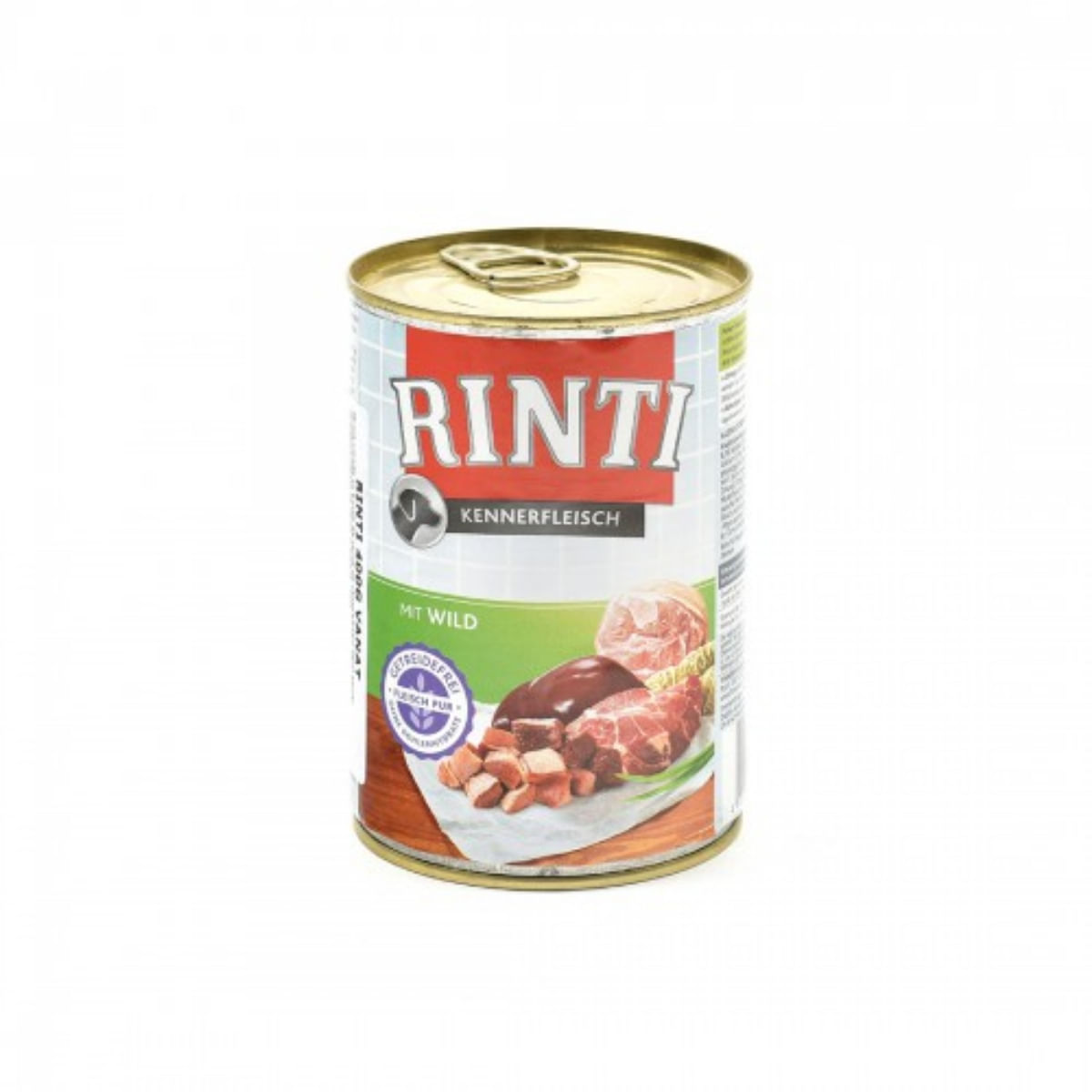 RINTI, XS-XL, Vânat, conservă hrană umedă fără cereale câini, (în suc propriu), 400g