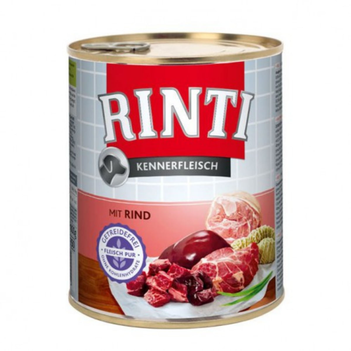 RINTI, XS-XL, Vită, conservă hrană umedă fără cereale câini, (în suc propriu), 800g - 1 | YEO