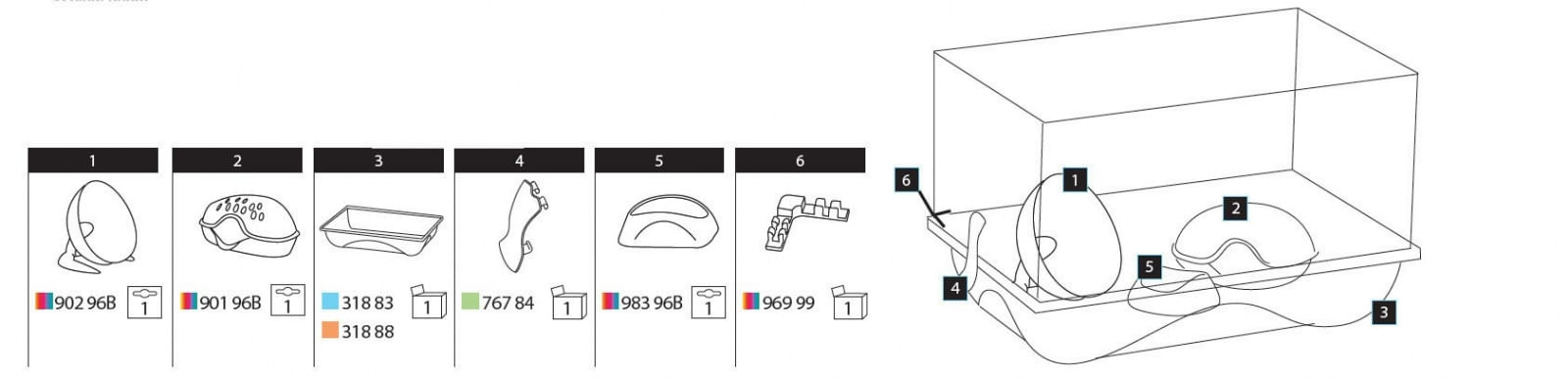 Cusca Criceti 2 Imac, 45 x 30,5 x h 29 cm