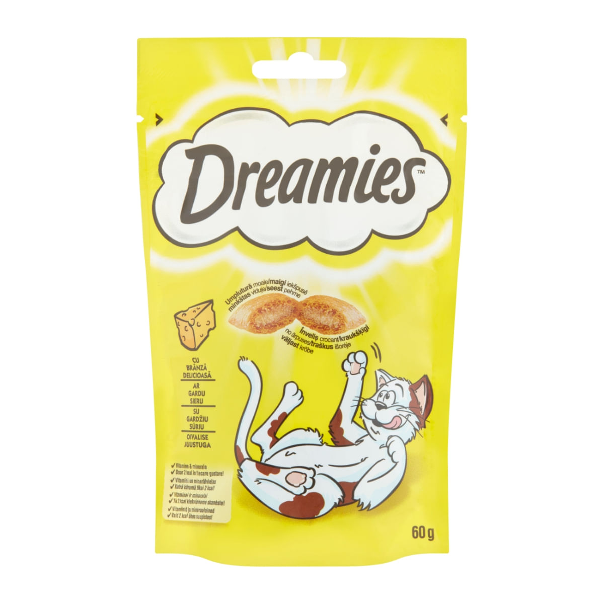DREAMIES, Brânză, punguță recompense pisici, 60g