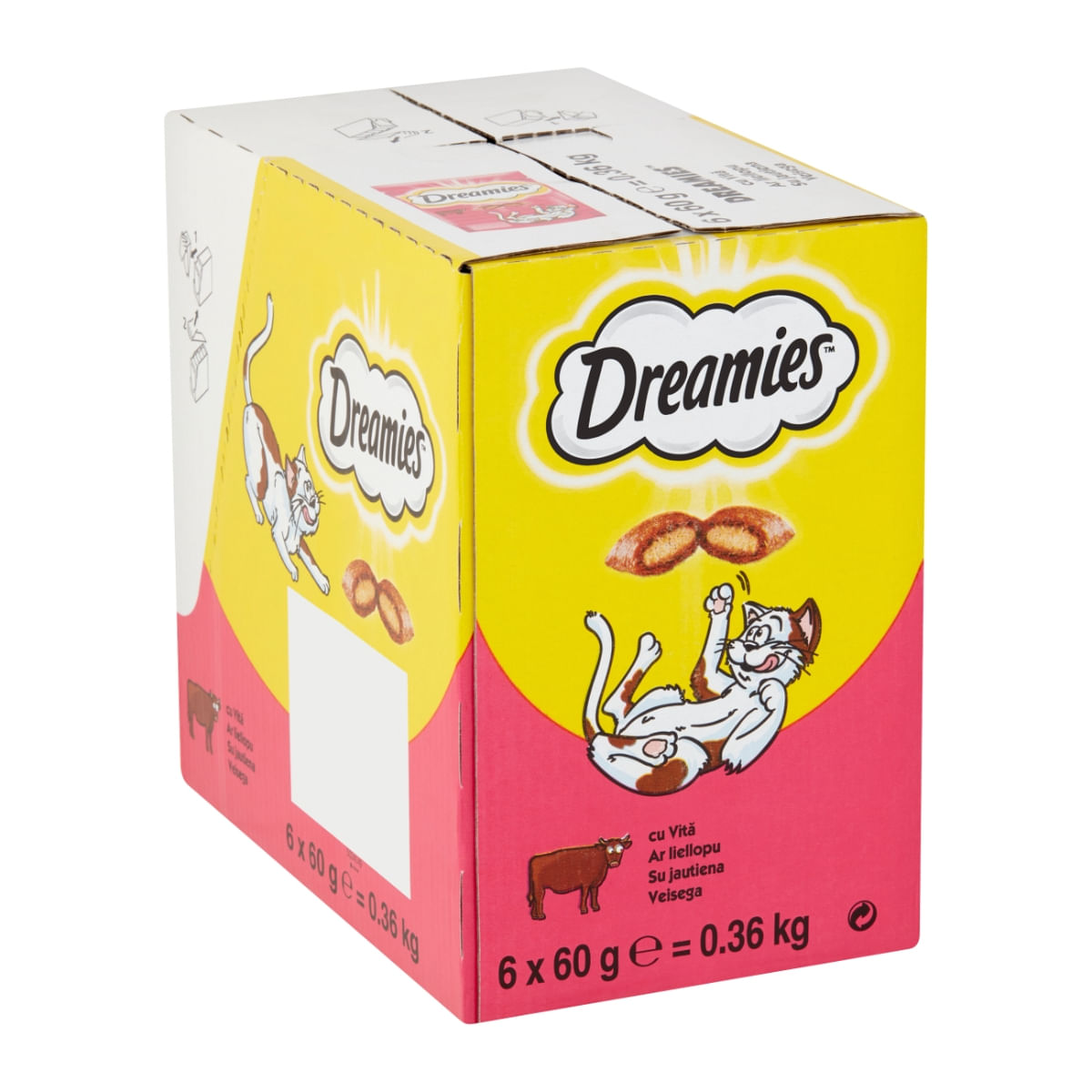 DREAMIES, Vită, punguță recompense pisici, 60g
